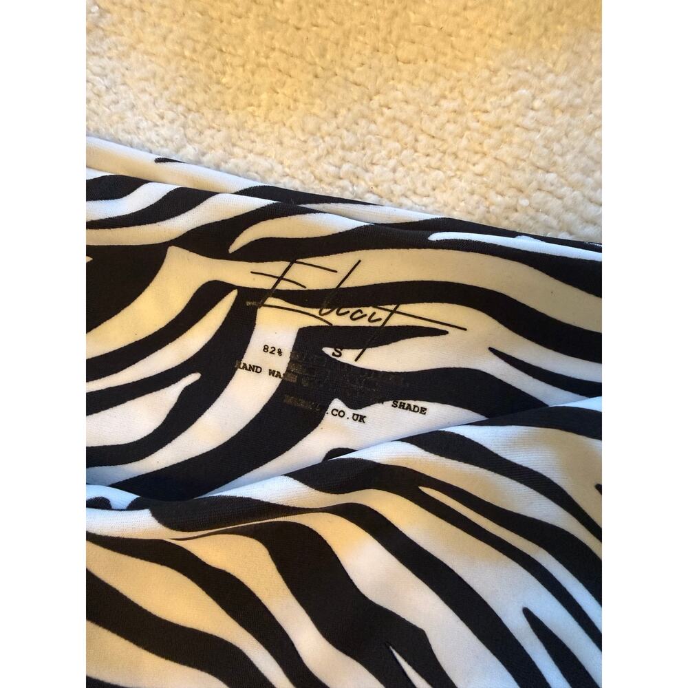 Elicit Zebra Print Triangle Bikini Set Size S NWT - Picture 2 of 2